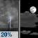 Tonight: A slight chance of showers and thunderstorms before 10pm. Partly cloudy, with a low around 55. North wind 3 to 8 mph. Chance of precipitation is 20%. Tonight: Slight Chance Showers And Thunderstorms then Partly Cloudy