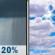Monday: A slight chance of rain showers before 8am. Mostly cloudy. High near 91, with temperatures falling to around 89 in the afternoon. South southwest wind 2 to 7 mph. Chance of precipitation is 20%. Monday: Slight Chance Rain Showers then Mostly Cloudy